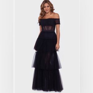 Betsy Adam black gown
